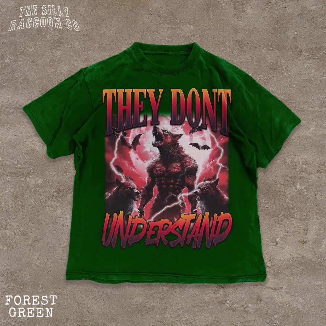 Gothic Werewolf Tee | They Don't Understand | Rebellious Horror
